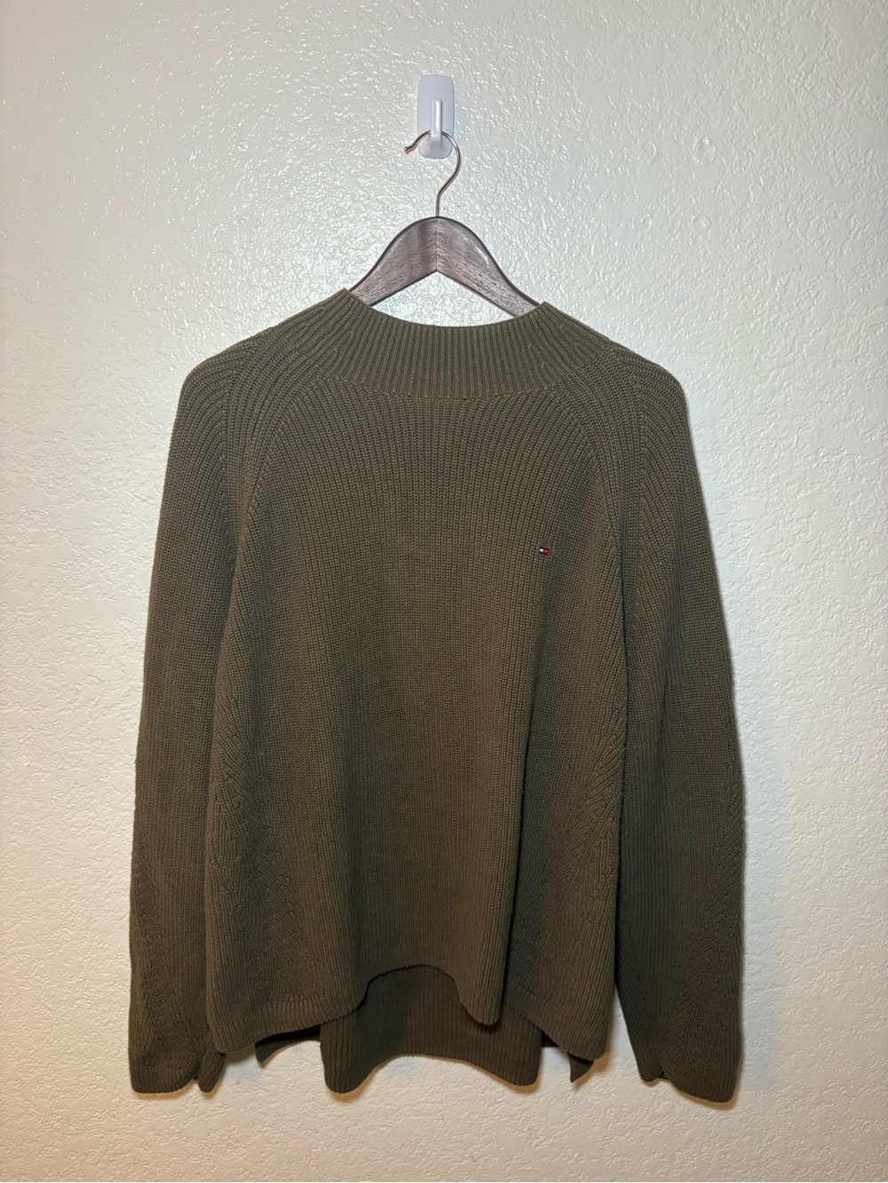 Tommy Hilfiger Olive Knit Crewneck Sweater